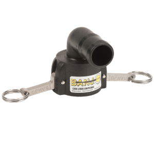 1½" 90° Female Coupler X 1½" Hose Shank Poly Cam Lever Coupling